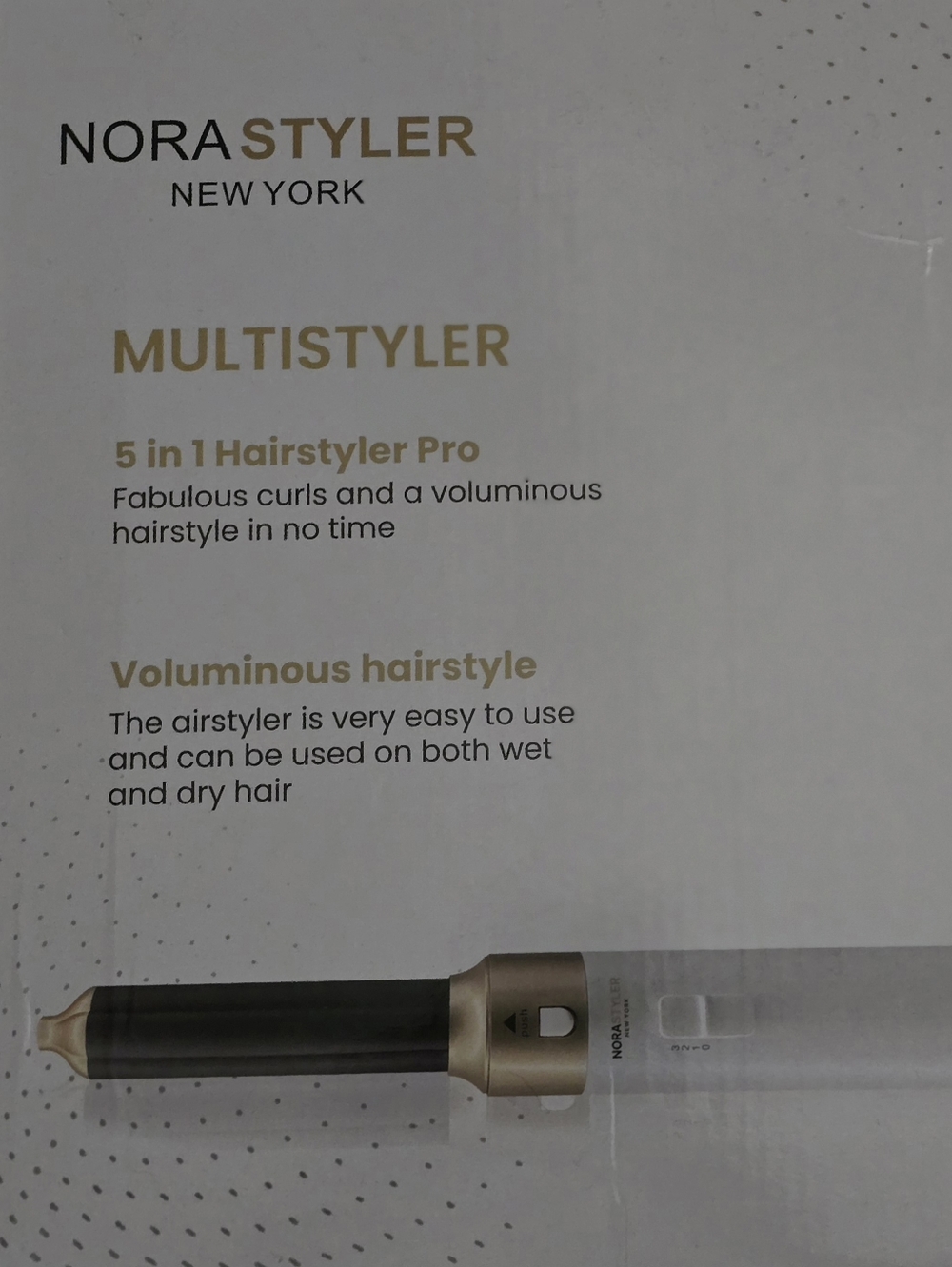 Nora Styler Multistyler 5-in-1 Hair Styler Pro - Black and Gold